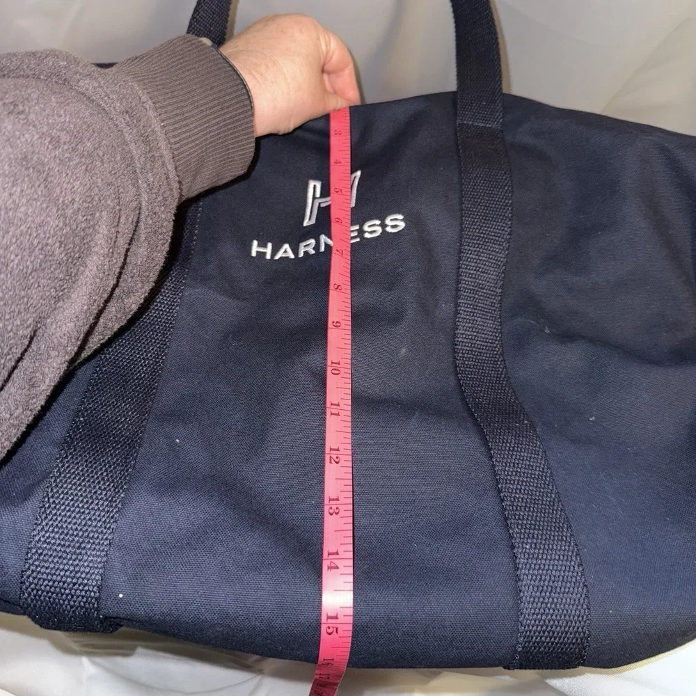 Harness Capital Banker Duffle Bag Canvas Navy Blue Scarborough & Tweed Made USA